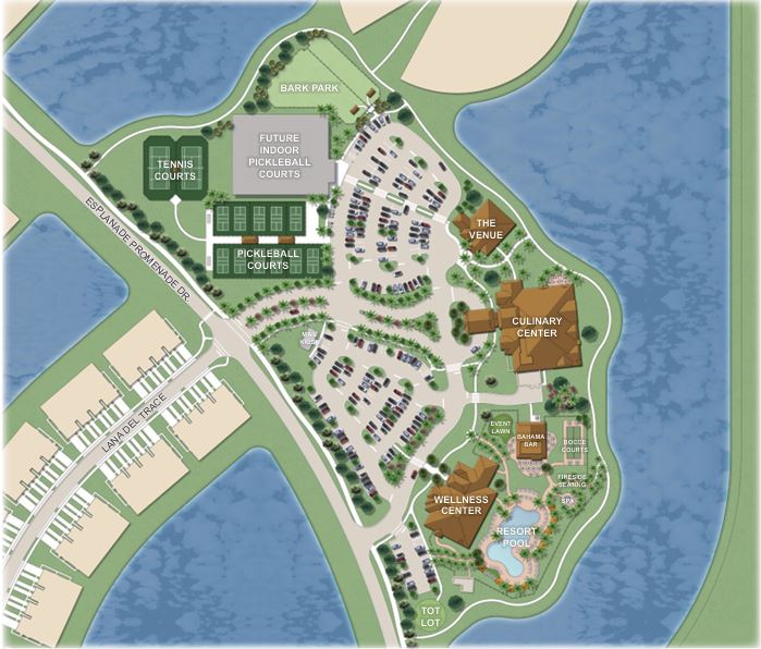 Esplanade amenity site map