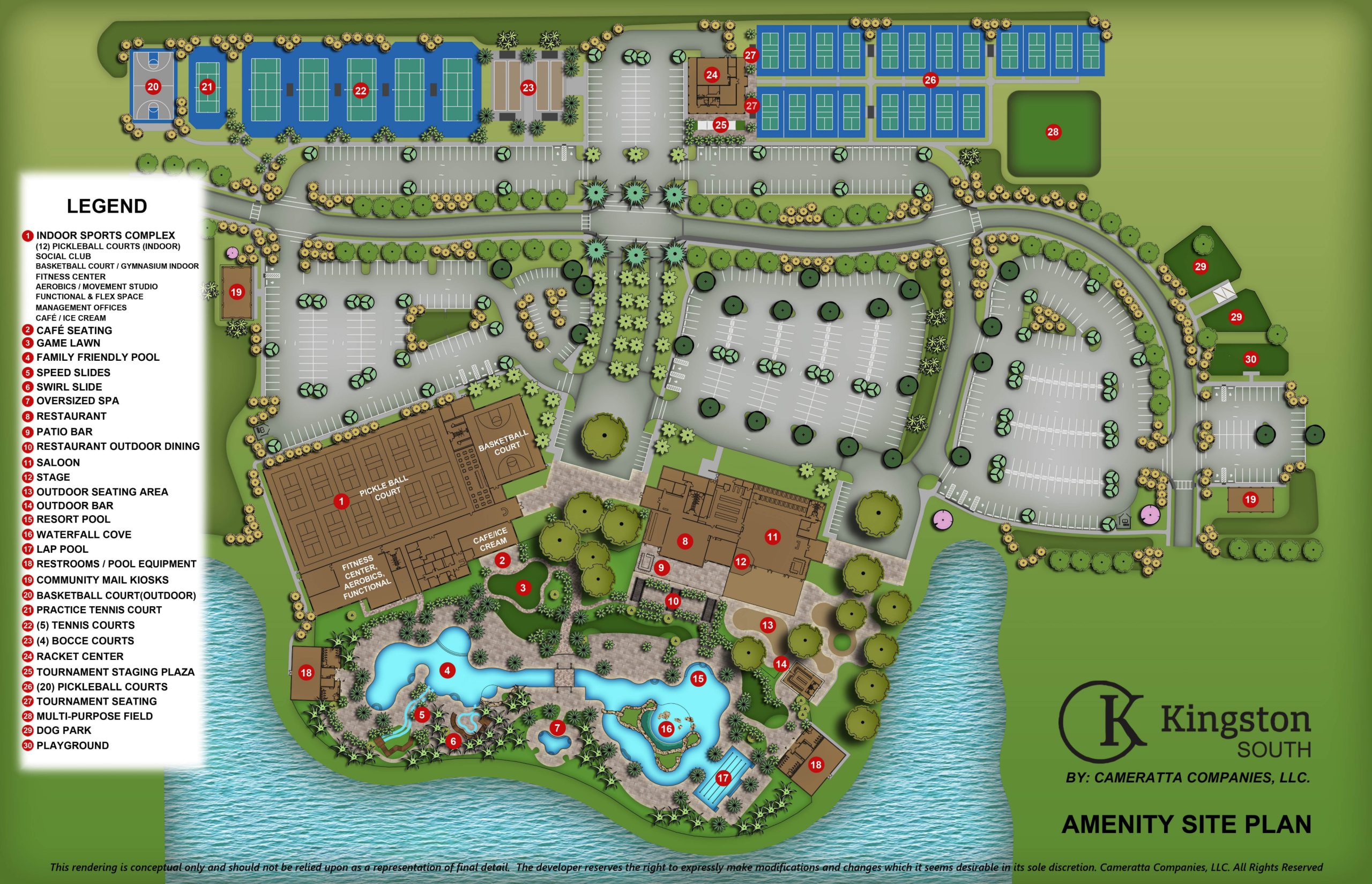 Kingston South amenity site map